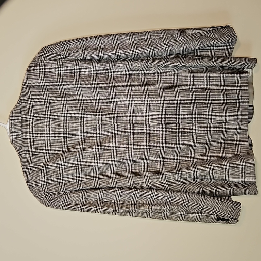 Vintage Oscar de la Renta Plaid Houndstooth Blazer - Picture 3 of 6